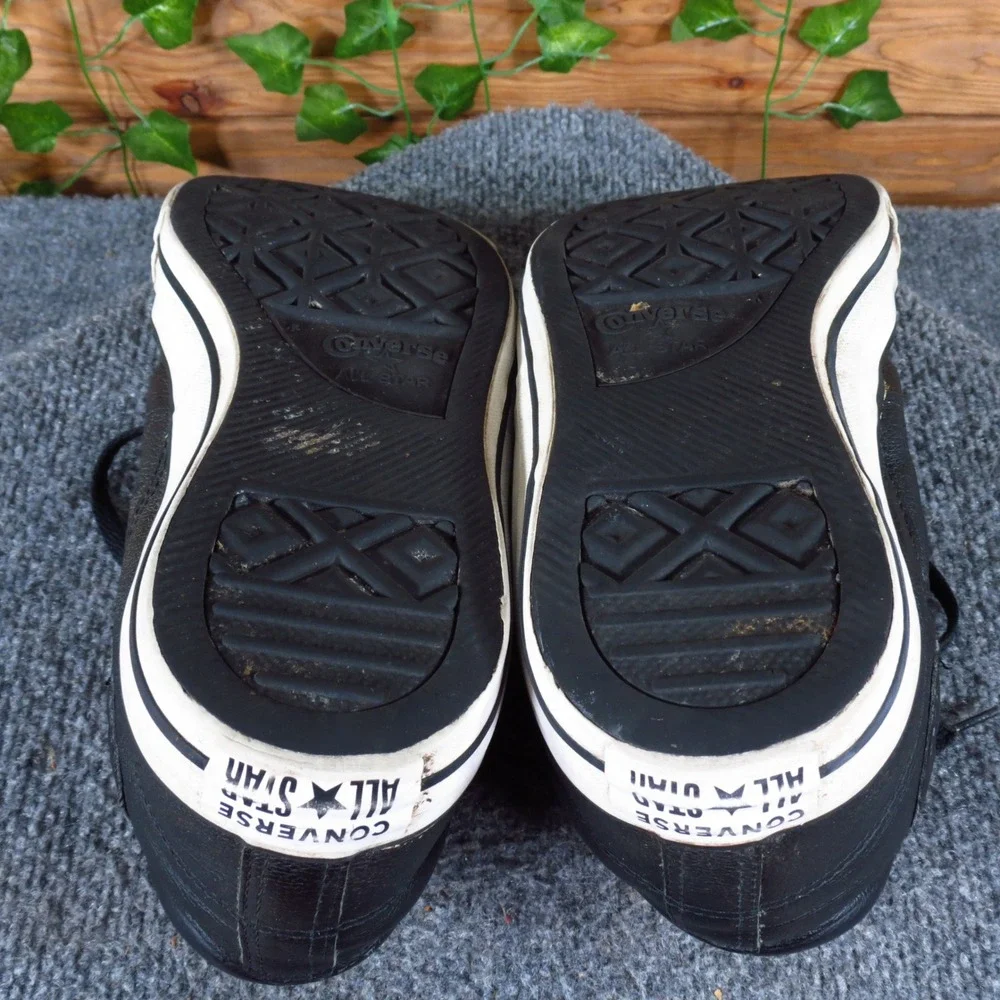Converse High Street Mens Mid Top Sneaker Size 10.5 Lifestyle Black Leather - Picture 8 of 9